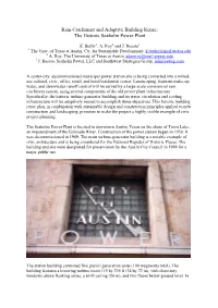 Rain Catchment and Adaptive Building Reuse: the Historic Seaholm Power Plant