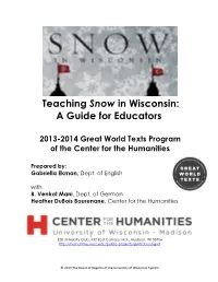 Teaching Snow in Wisconsin: a Guide for Educators