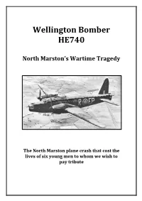 Wellington Bomber HE740