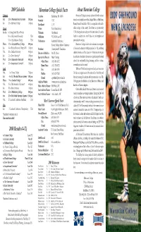 2008 Results (4-12) Moravian College Quick Facts 2009 Schedule About