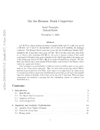Arxiv:2010.00657V2 [Math.NT] 6 Nov 2020 on the Brumer–Stark