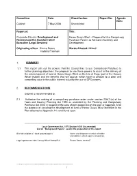 Cabinet Date: 7 May 2008 Classification: Unrestricted Report No