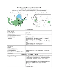 Draft Plant Propagation Protocol