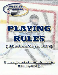PIHL Rule Book