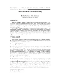 Prosodically Marked Mirativity