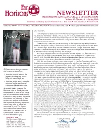 Spring 2010 Far Horizons Newsletter