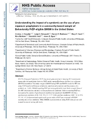 Understanding the Impact of a Syndemic on the Use of Pre- Exposure Prophylaxis in a Community-Based Sample of Behaviorally Prep-Eligible BMSM in the United States