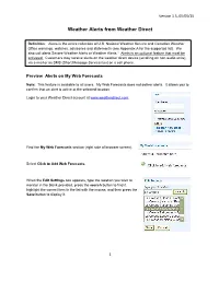 Weather Direct Alerts