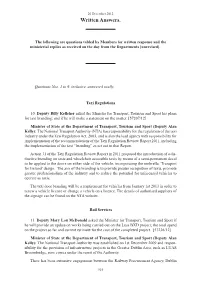 Written Answers