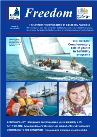 BIG BOATS: Complementary Role of Yachts in Sailability Programs