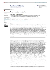 Focus on Multilayer Networks