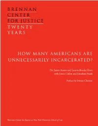 How Many Americans Are Unnecessarily Incarcerated?