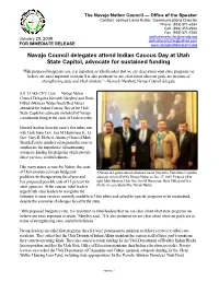 Navajo Council Delegates Attend Indian Caucus Day at Utah