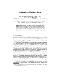 Quality-Based Software Reuse