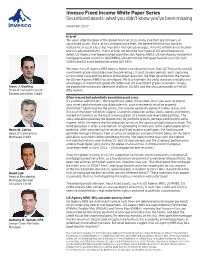 Securitized Assets: What You Didn’T Know You’Ve Been Missing