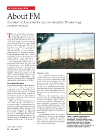 About FM If You Learn Its Fundamentals, You Can Demystify FM’S Seemingly Complex Behavior