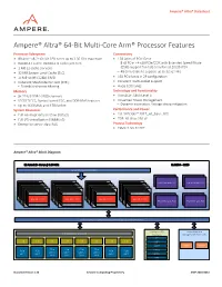 Ampere® Altra® 64-Bit Multi-Core Arm® Processor Datasheet