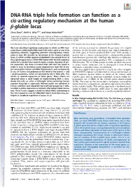 DNA·RNA Triple Helix Formation Can Function As a Cis-Acting Regulatory