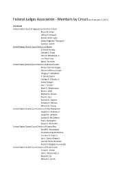 Members by Circuit (As of January 3, 2017)