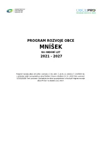Mníšek Na Období Let 2021 - 2027