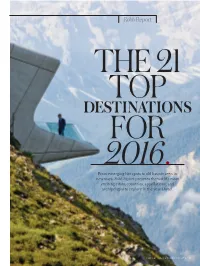 The Top 21 Destinations for 2016