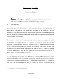 Valuation and Divisibility