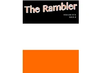 VOLUME XCII ISSUE 8 the RAMBLER VOLUME CXII ISSUE 8 News & Features