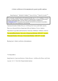 A Better Coefficient of Determination for Genetic Profile Analysis