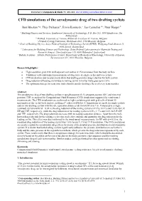 CFD Simulations of the Aerodynamic Drag of Two Drafting Cyclists