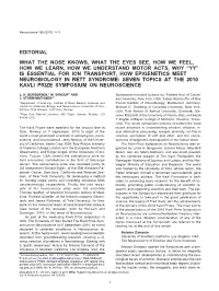 Editorial What the Nose Knows, What The