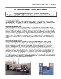 General Motors WE CARE Case Study Air Filter Refurbishment Program