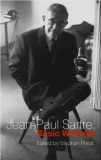 Jean-Paul Sartre: Basic Writings