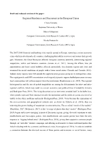 Regional Resilience and Discontent in the European Union