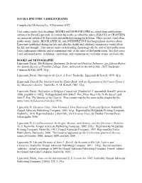 DAVID LIPSCOMB: a BIBLIOGRAPHY Compiled by Mcgarvey Ice, 9