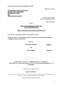 Greene V Forbes [2020] EWHC