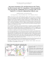 Successive Formation of Fe and Mn Skarns in the Čučma Locality (Gemeric Unit, W