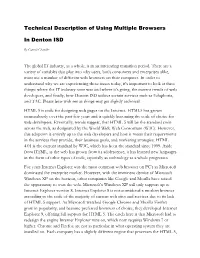 Technical Description of Using Multiple Browsers in Denton