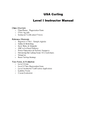 USA Curling Level I Instructor Manual