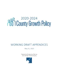 2020-2024 County Growth Policy Working Draft Appendices