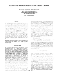 Artifact-Centric Modeling of Business Processes Using UML Diagrams