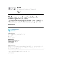 The Property Issue. Ground Control and the Commons | Power and Justice “ARCH+ Journal for Architecture and Urbanism”, 232 Pp