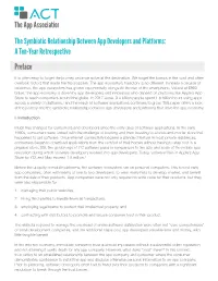 The Symbiotic Relationship Between App Developers and Platforms: a Ten-Year Retrospective Preface