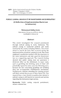 (A Reflection of Implementation Sharia Law in Indonesia) Abstract