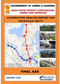 Alternatives Analysis Report for Srinagar Mrts