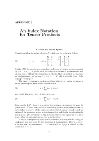 An Index Notation for Tensor Products