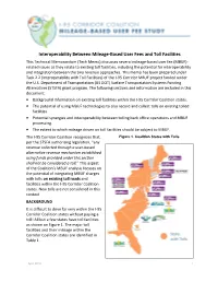 Interoperability Between Mileage-Based User Fees and Toll