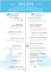 Milán Magnet for Designers, Artists and Models