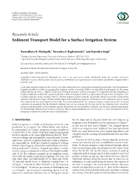 Sediment Transport Model for a Surface Irrigation System