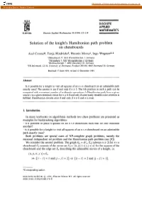 Solution of the Knight's Hamiltonian Path Problem on Chessboards