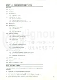 Unit 14 Internet Services
